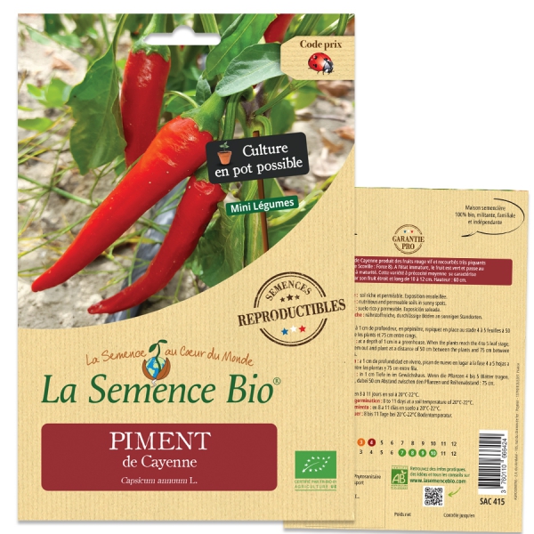 BIO Piment CAYENNE JAUNE