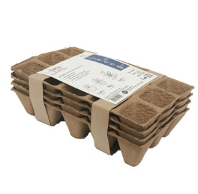 Pack de 4 plaques de 15 pots  biodégradables de 5 cm